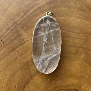 Clear distressed stone charm from Anthropologie